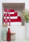 Spaces 6 Piece Cotton Towel Set - Red and White