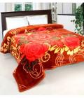 Surhome Double Poly Mink Floral Blanket