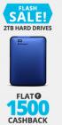 Flat 1500 cashback on 2 TB External Hard Drives