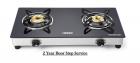 Eveready TGC2B Glass Top 2 Burner Gas Stove - Black