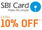 10% Instant Discount on SBI Credit & Debit Cards