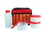 Cello Go 4 Eat Plastic Container Set, 4-Pieces, Red