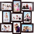 Jaipurcrafts Premium Collage Plastic Photo Frame (Photo Size - 4 X 6, 9 Photos) (Color- Wooden)