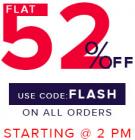 Flat 52% off sitewide
