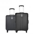 Safari Thorium Sharp Anti-Scratch Combo Set of 2 Black Small, Medium Check-in 4 Wheel Hard Suitcase