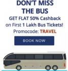 Flat 50% Cashback On Bustickets