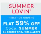 Flat 59% off on 1599 & above