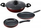 Prestige Omega Deluxe Induction Base Non-Stick Kitchen Set, 3-Pieces, 2.8 mm thickness