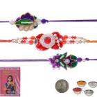 Zardosi Work 3 Pc Handcrafted Fancy Rakhis