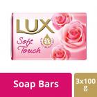 Lux Soft Touch French Rose & Almond oil Soap Bar, 100g (Pack of 3, Save Rupees 5)