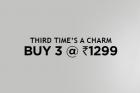 Clothing, Footwear, Accessories, Beauty & more Buy any 3 at Flat Rs 1299