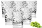 King International Crystal Glass Straight Leaf Design Set of 6 Juice Glasses| 225 ml