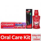 Colgate Freshness Combo (Colgate Max Fresh Red Toothpaste - 150 g, Colgate Ultra Soft Neo Toothbrush, Colgate Plax Spicy Fresh Alcohol Free Mouthwash - 250 ml)