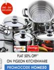 Upto 35% off + Extra 50% cashback on Prestige & Pigeon