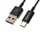AmazonBasics USB Type-C to USB-A 2.0 Male Cable - 3 Feet (0.9 Meters) - Black