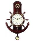 Altra Plastic Pendulum Wall Clock (45 cm x 30 cm x 5 cm, Brown)