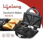 Lifelong 116 Stainless Steel Triangle Plate Toast Sandwich Maker, Black