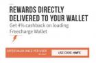 4% Cashback on Loading Freecharge Wallet