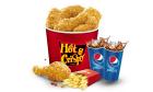 Hot & Crispy Chicken Bucket, Fries & Pepsi at KFC, 16 Locations