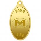 Muthoot Gold Bullion Corporation 24k (999.9) Yellow Gold Bodhi Tree Pendant - 2.5 Gm