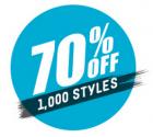 FLAT 70 SALE - 1406 ITEMS