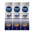 Nivea Men Body Deodorizer, Sprint, 120g (Pack of 3)