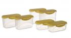 All Time Plastics Delite Container Set, 6-Pieces, Yellow