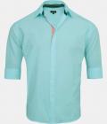 Regular Fit Casual Cotton Blue Solid Shirt - Full Sleeves