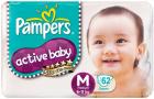 Pampers Active Baby Medium Size Diapers (62 Count)