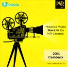 Get 20% Cashback upto Rs 75 on all web bookings paid with MobiKwik wallet!