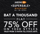 Flat 75% off on 1000 Styles