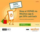 Shop via Woohoo on Yepme.com and get 50% cashback as woohoo reward points