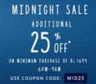 Get additional 25% off on 1699 and above (midnight sale)