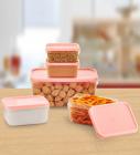 All Time Polka Kitchen Container 5 Pcs Set -Pink