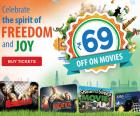 Flat Rs. 69 off on movie tickets of Rs. 150 & above ( till 15th Sept.)