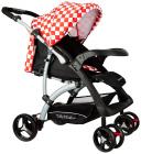 Tiffy & Toffee Baby Delight Premium Stroller Pram (Black/Red Checks)