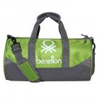 United Colors of Benetton Gym Bag Polyester 44 cms Neon Green/Grey Gym Shoulder Bag