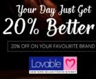 Lovable lingerie @ Flat 20% off + Extra 15% off on 1299 or more