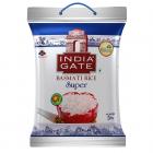 INDIA GATE Super Premium Basmati Rice | Aged Rice with Long Grains & Rich Aroma | 5kg Pack