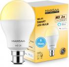 MANSAA M3 2x WiFi (B22, 8W) White and Yellow Color, Compatible Smart Bulb