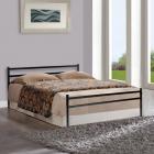 FurnitureKraft Palermo Metal Queen Bed  (Finish Color - Black)