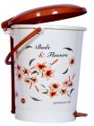 Logic Bud & Flower Printed Large Paddle Dustbin - 1 Piece