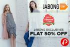 Clothing , Footwear & Accessories  Flat 50% Off + Extra 15%