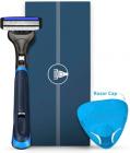 LetsShave Pro 3 Manual Shaving Razor for Men, (1 Razor Handle, 1 Blade Cartridge with 1 Razor Cap)