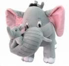 Tickles Mother Elephant with 2 Babies (Stuffed)