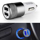 Shopizone® 2-Port Smart Sharing USB Metal Car Charger For