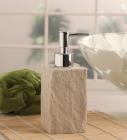 Shresmo Cube White Polyresin Counter Top Liquid Soap Dispenser