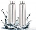Stainless Steel Water Bottle, 1 Litre, Silver (2)