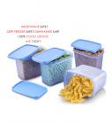 All Time Sleek Container 4 Pcs Set 850ml - Blue
