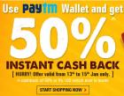 50% Discount on Everything Including Gift Vouchers Using Paytm Wallet